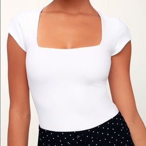 Free people white bodysuit